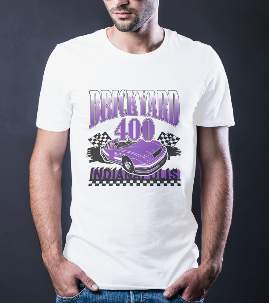 Brickyard 400 Indianapolis Purple Race Car NASCAR Event T-Shirt