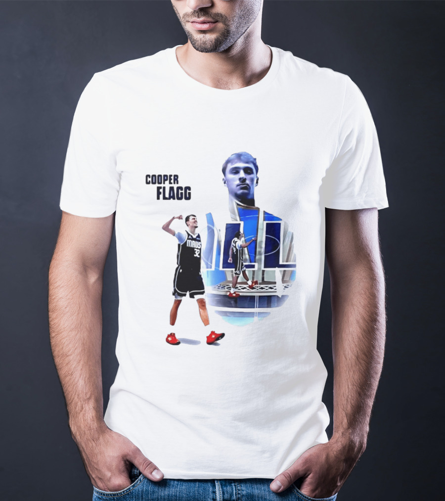 Cooper Flagg Dallas Mavericks MAUS 32 Basketball Player Art 2026 NBA Rookie Of The Year T-Shirt