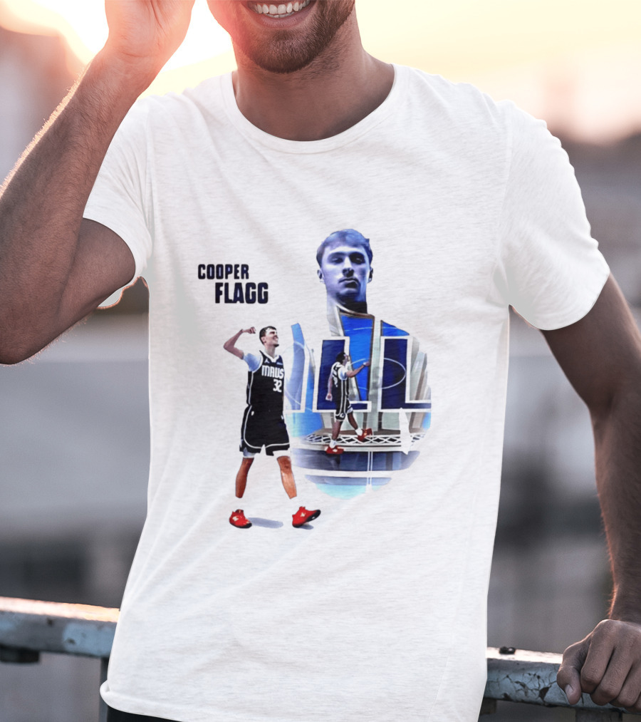 Cooper Flagg Dallas Mavericks MAUS 32 Basketball Player Art 2026 NBA Rookie Of The Year T-Shirt