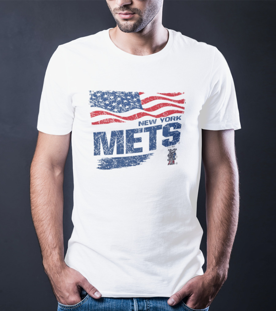 New York Mets 4th Of July American Flag Stars And Stripes 250th Anniversary T-Shirt