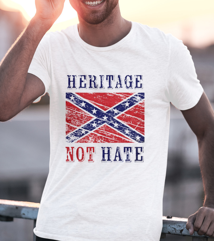 Heritage Not Hate Confederate Flag Southern T-Shirt