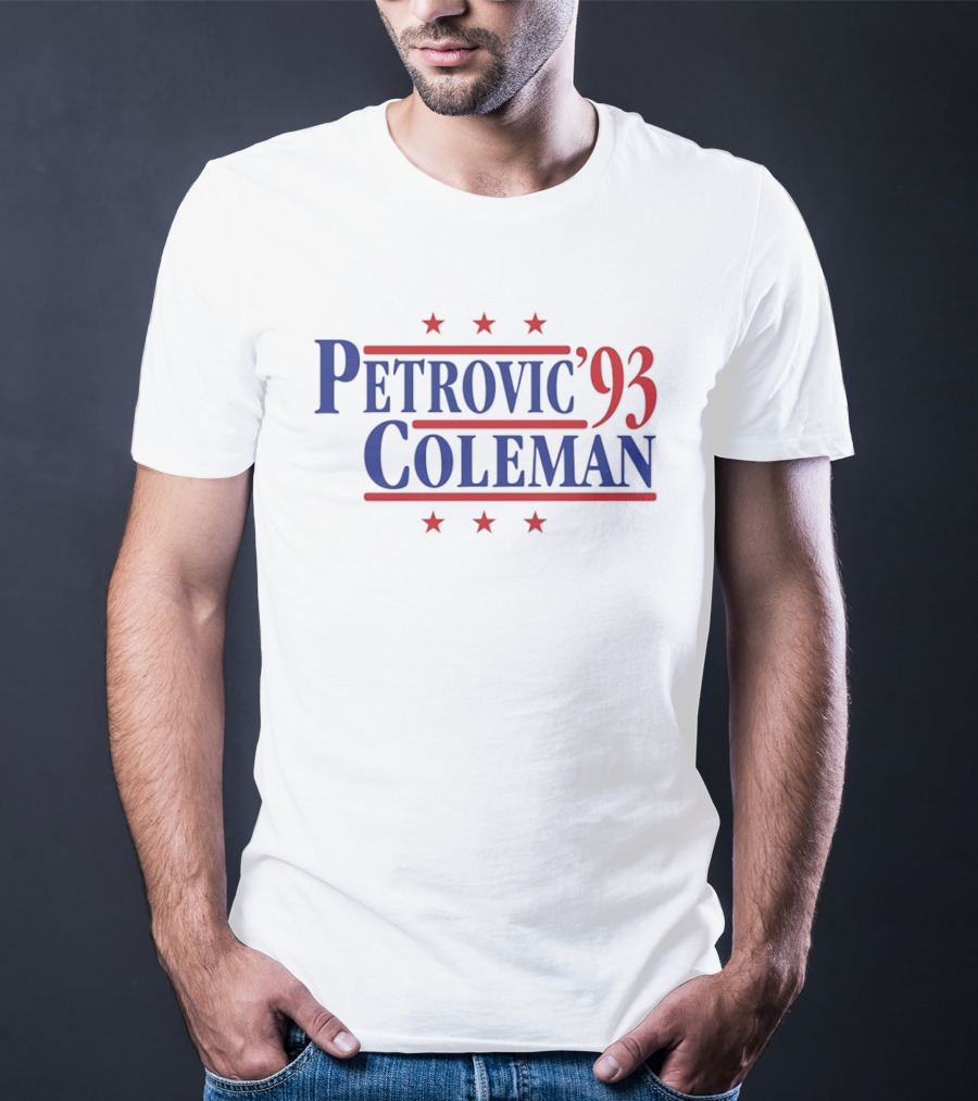 Petrović Coleman '93 Stars New Jersey Nets T-Shirt