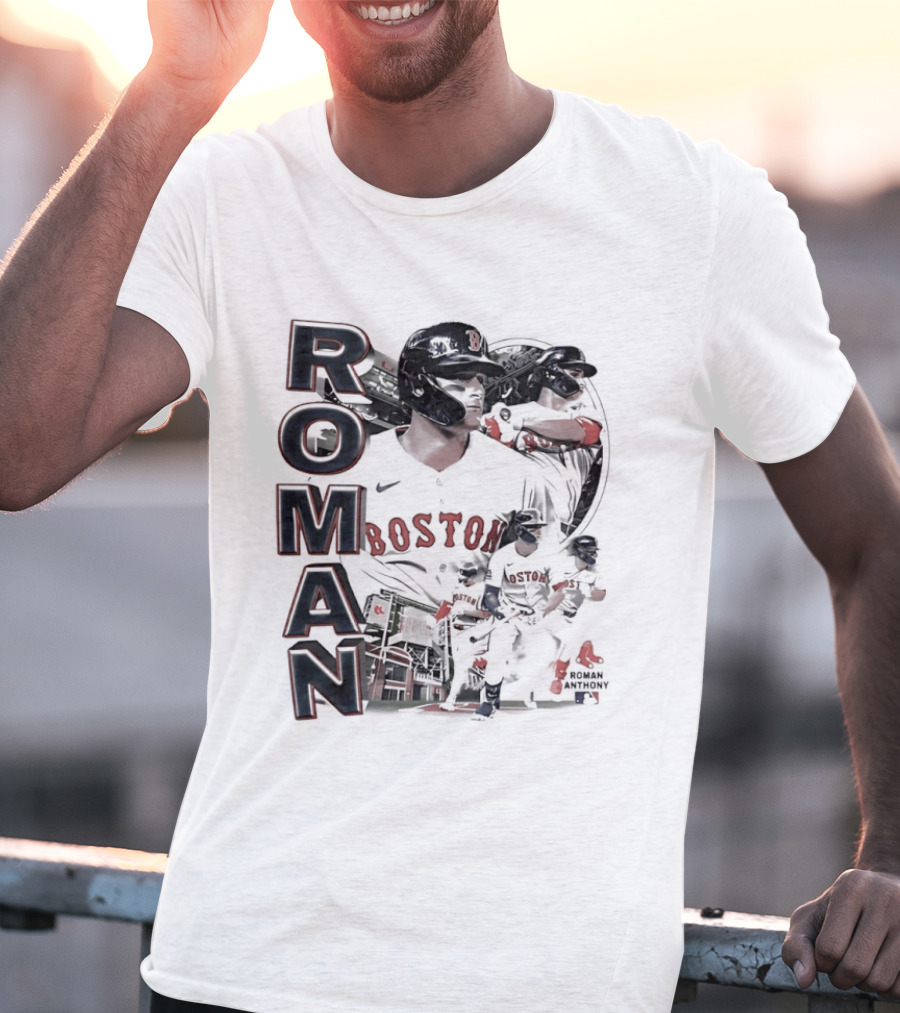 Roman Anthony Boston Red Sox 90s Bootleg Collage T-Shirt