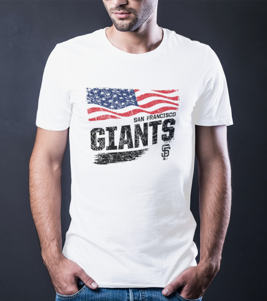 San Francisco Giants American Flag 4th Of July Celebration T-Shirt