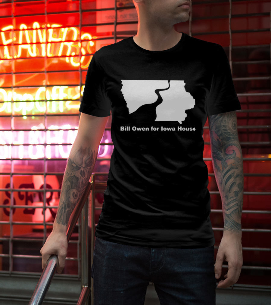 Bill Owen For Iowa House Campaign Map T-Shirt