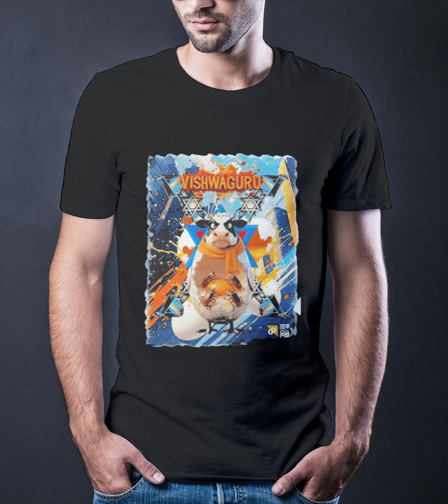 Vishwaguru Cow 2026 Stars Abstract T-Shirt