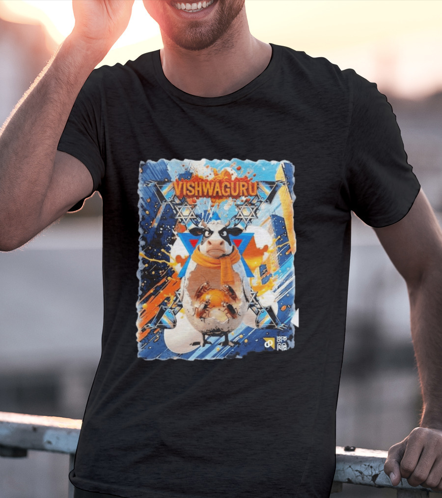 Vishwaguru Cow 2026 Stars Abstract T-Shirt