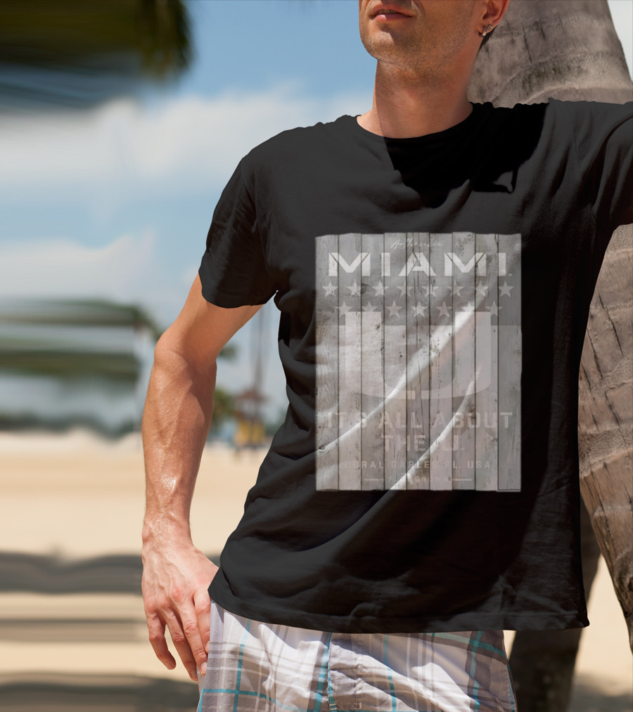 Authentic Miami It's All About The U Coral Gables FL USA Handcrafted T-Shirt