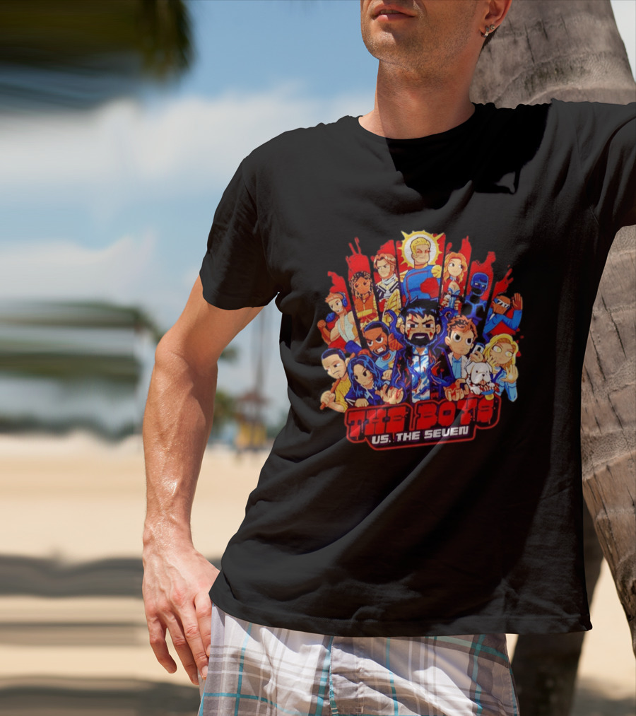 The Boys Vs The Seven Chibi Homelander Character Clash T-Shirt