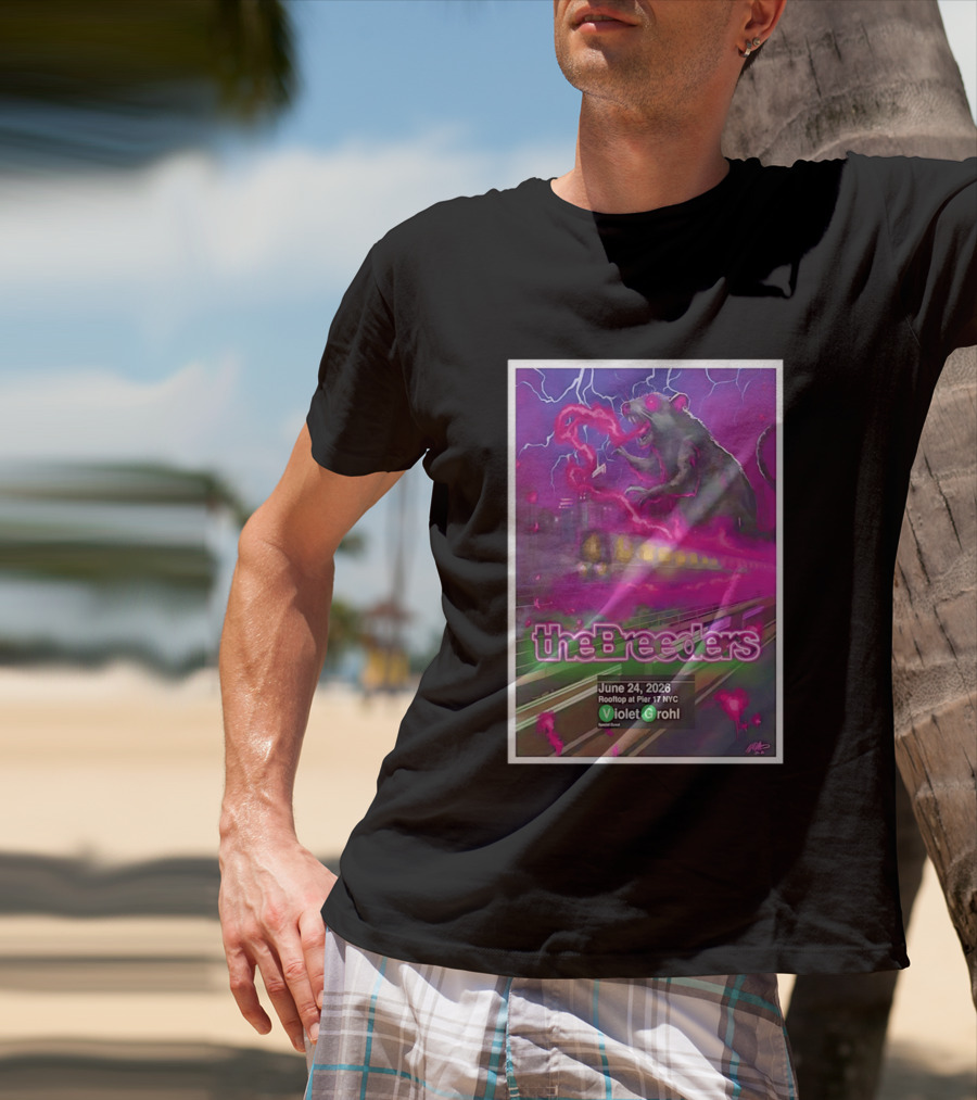 The Breeders Violet Grohl June 24 2026 Pier 17 NYC Rooftop Concert T-Shirt