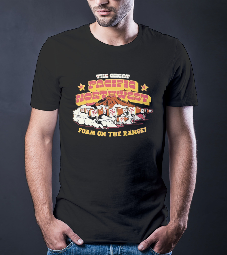 The Great Pacific Northwest Foam On The Range Rainier Beer Mountain T-Shirt