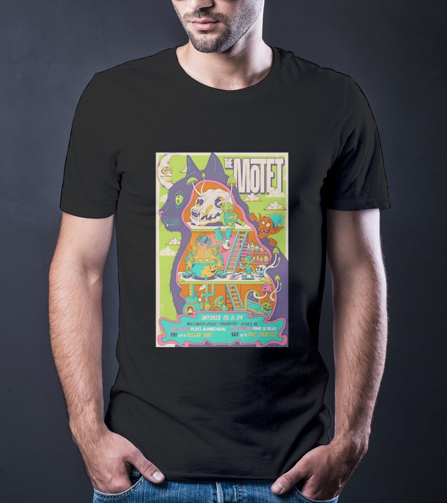 The Motet Plays Jamiroquai Halloween 2026 Cervantes Denver Concert Funk Is Dead Diggin' Dirt The Jauntee T-Shirt