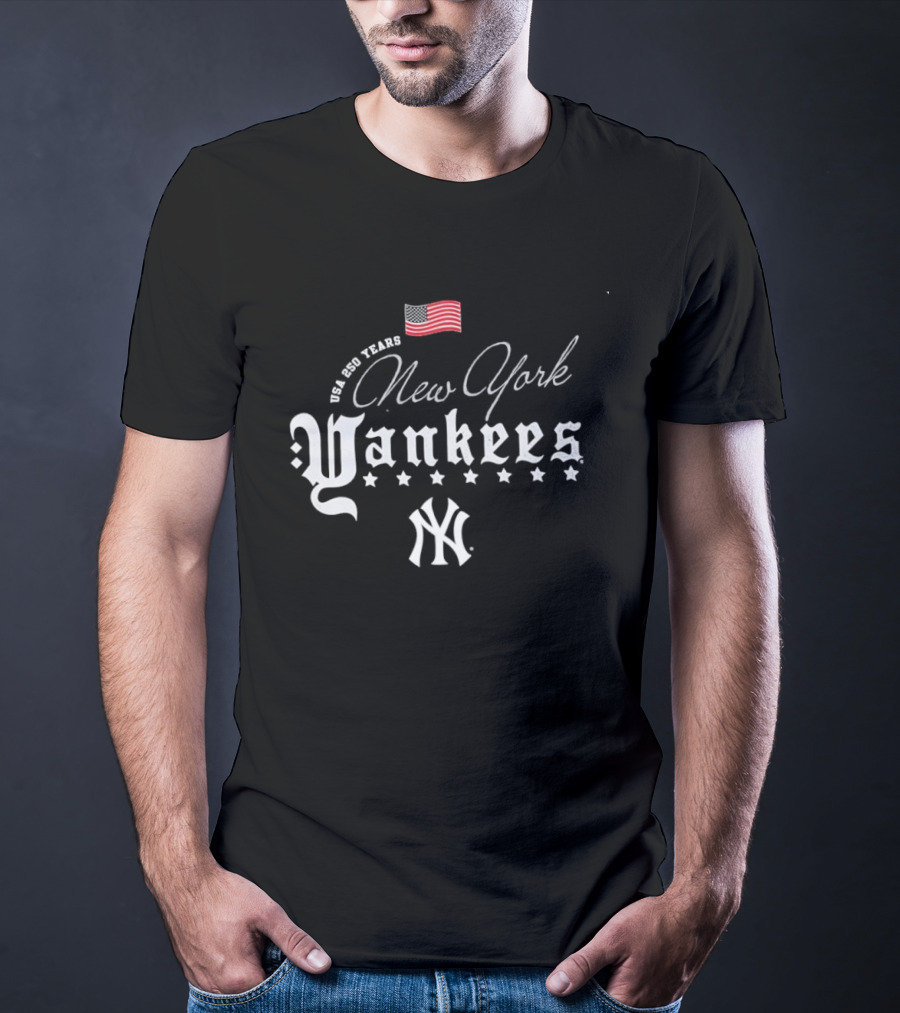 We Are Team USA New York Yankees Stars Red White Blue MLB 250 Years Happy 4th Of July T-Shirt