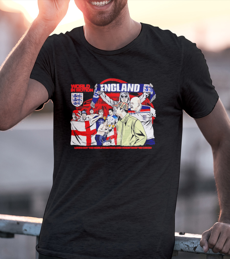 World In Motion England Football Fans Wembley Stadium England Supporters T-Shirt