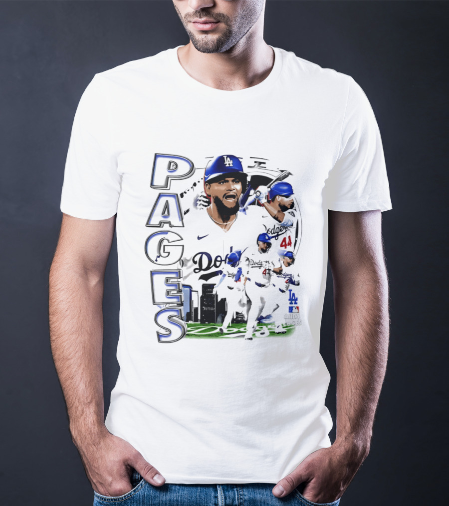 Andy Pages Los Angeles Dodgers 90s Bootleg Collage Dodgers 44 T-Shirt