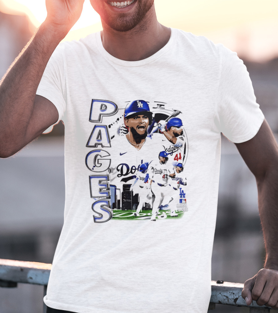 Andy Pages Los Angeles Dodgers 90s Bootleg Collage Dodgers 44 T-Shirt