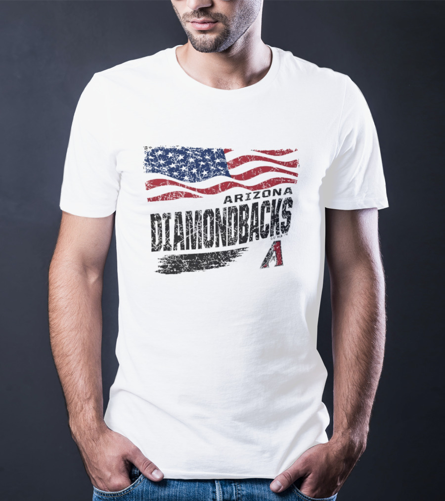Arizona Diamondbacks Waving American Flag Fourth Of July Celebration T-Shirt