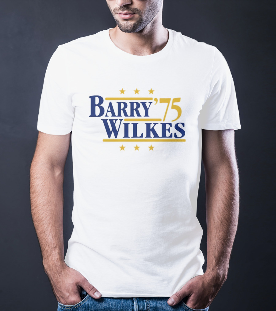 Barry Wilkes '75 Golden State Warriors Six Stars T-Shirt