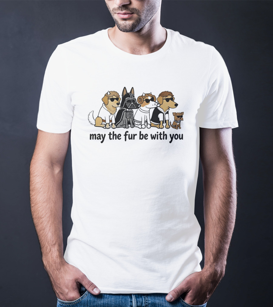 May The Fur Be With You DogGeek Star Wars Dogs T-Shirt