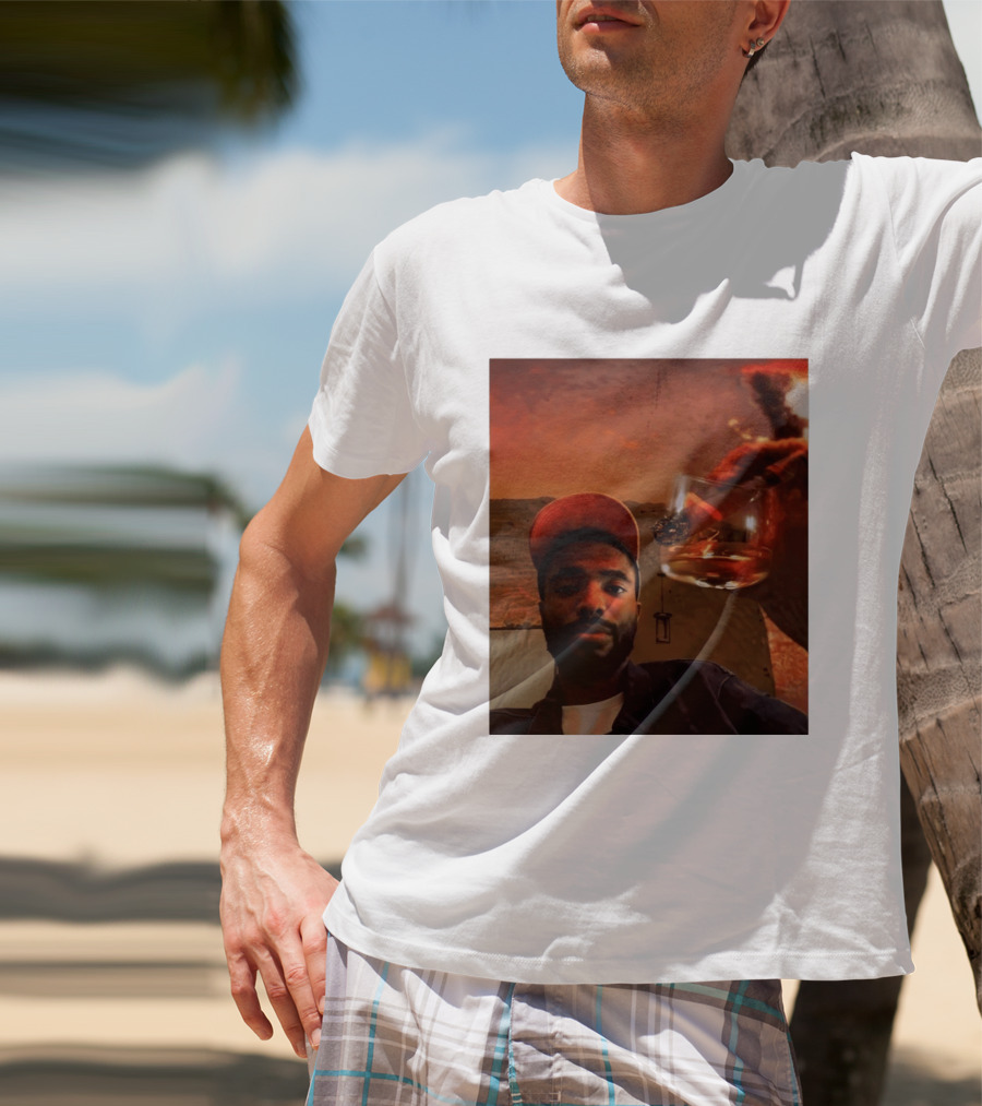 Mikal Bridges Phoenix Suns Cigar Whiskey Glass Sunset Vibes T-Shirt
