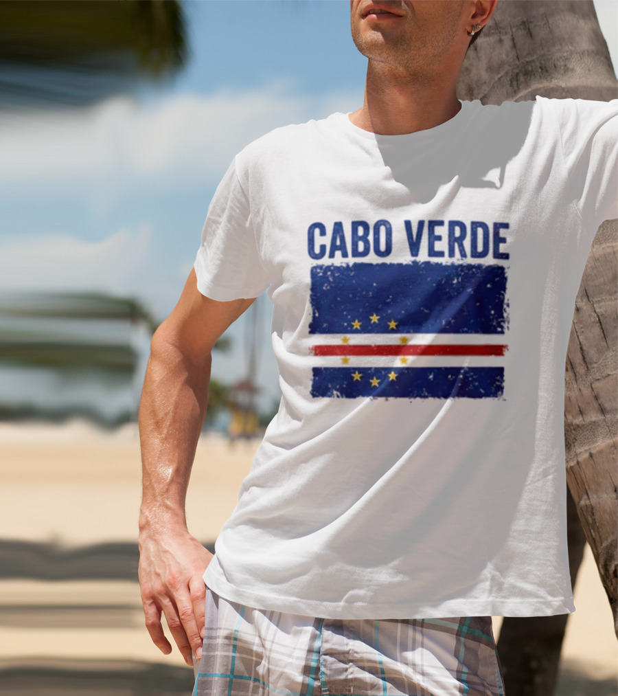 Cabo Verde Flag African Country Patriotic Stars And Stripes T-Shirt