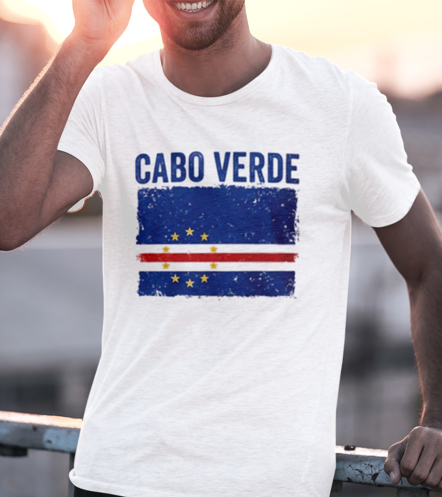 Cabo Verde Flag African Country Patriotic Stars And Stripes T-Shirt