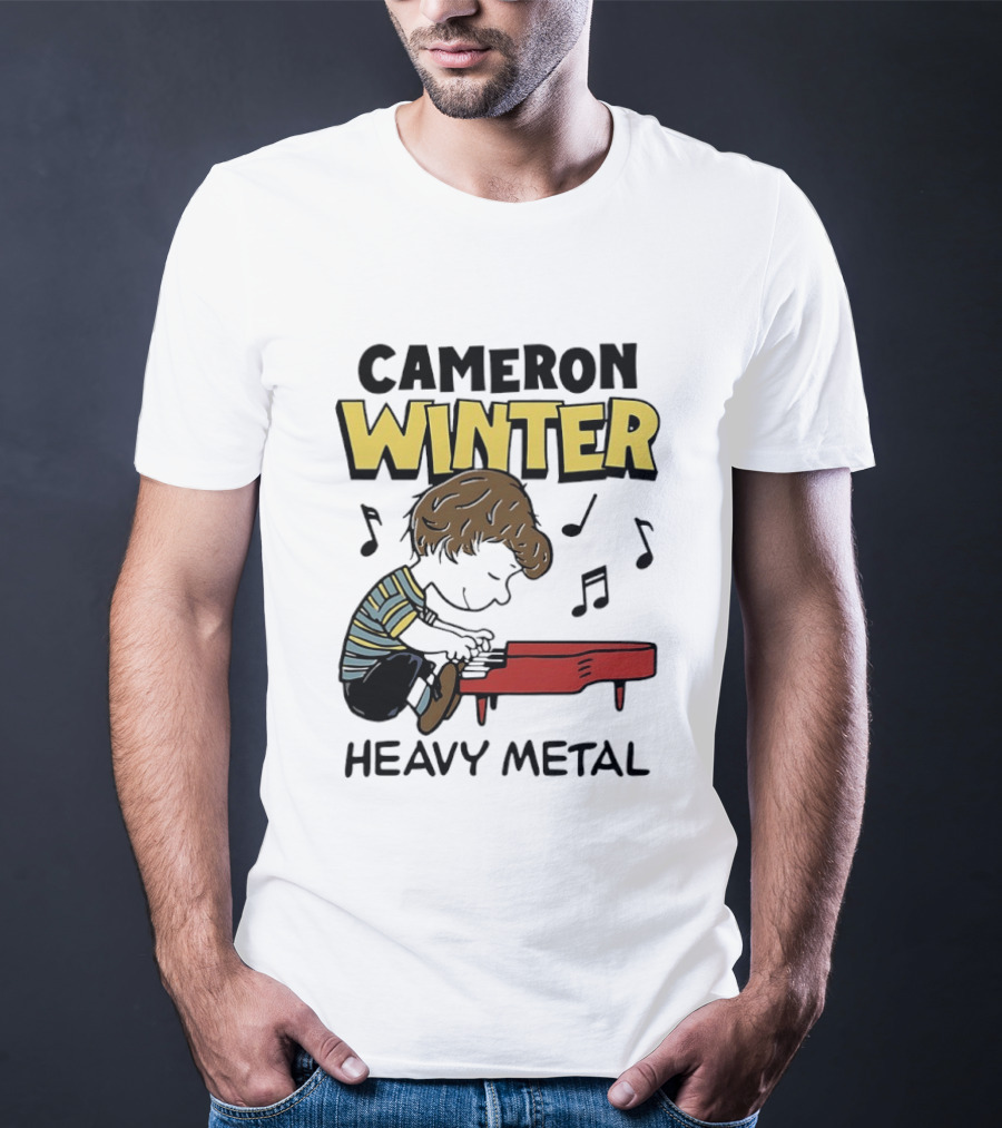 Cameron Winter Heavy Metal Schroeder Peanuts Comic Piano T-Shirt