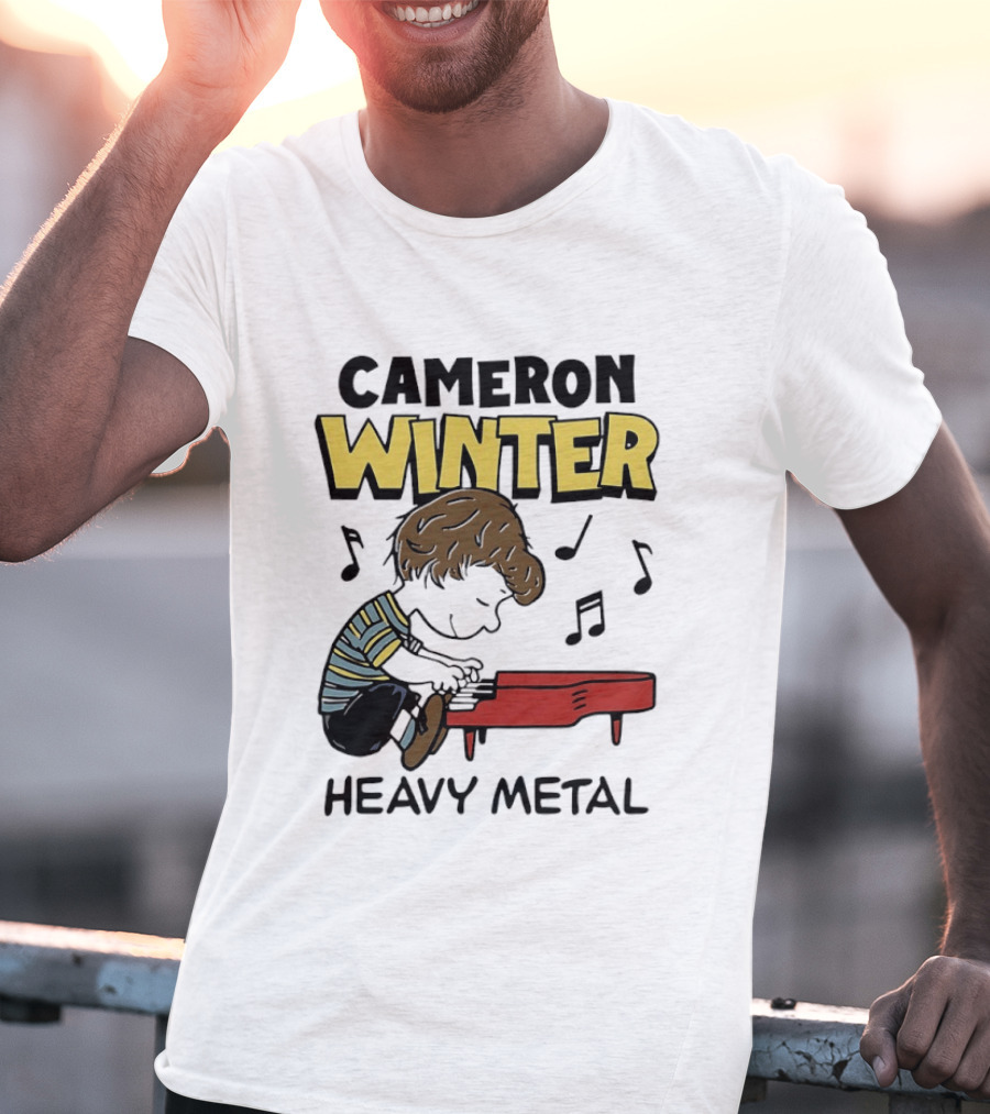 Cameron Winter Heavy Metal Schroeder Peanuts Comic Piano T-Shirt