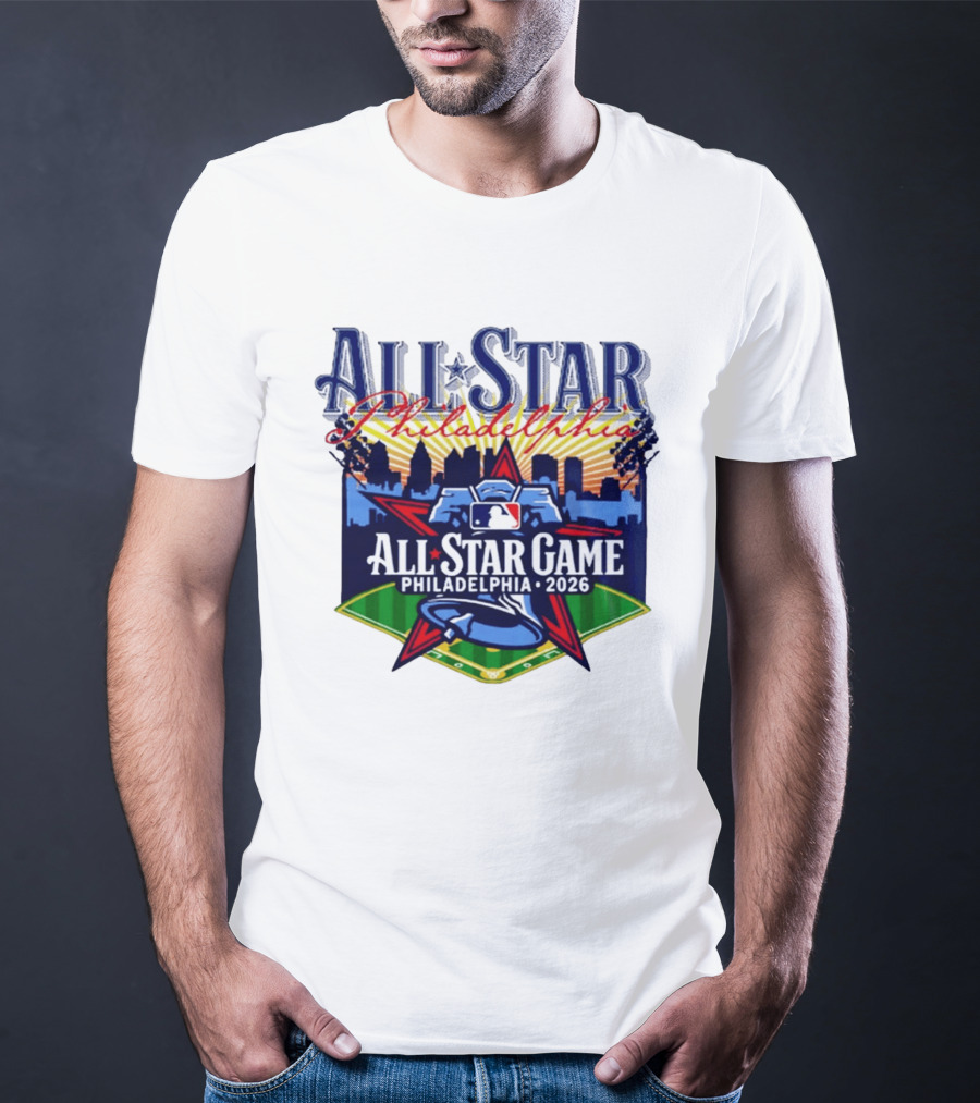 Philadelphia Phillies All Star Game 2026 Skyline Baseball MLB T-Shirt
