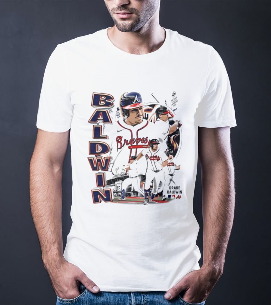 Atlanta Braves Baldwin 90s Bootleg Collage T-Shirt