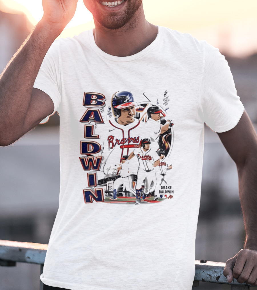 Atlanta Braves Baldwin 90s Bootleg Collage T-Shirt
