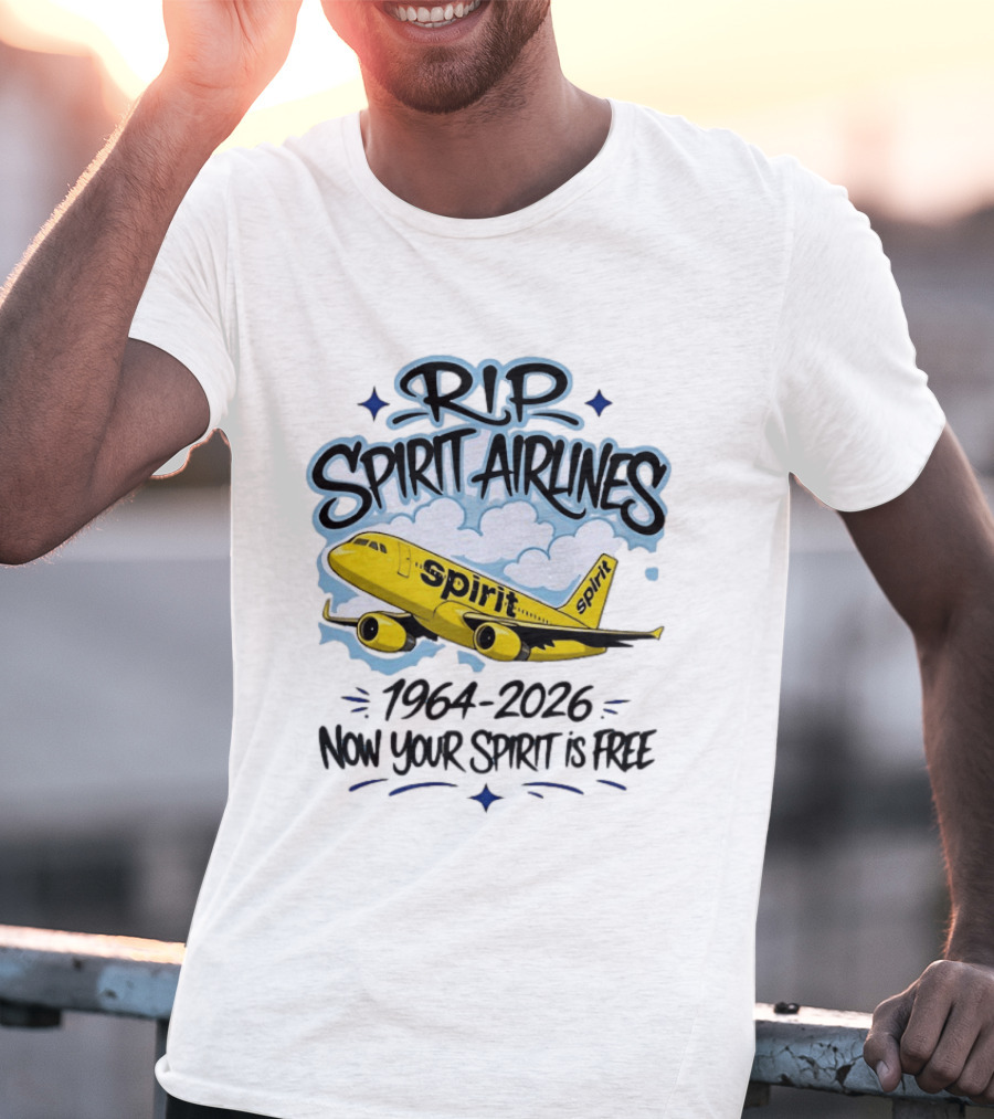 RIP Spirit Airlines 1964 2026 Now Your Spirit Is Free T-Shirt