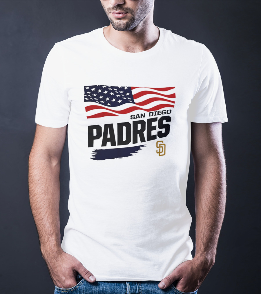 San Diego Padres American Flag SD T-Shirt
