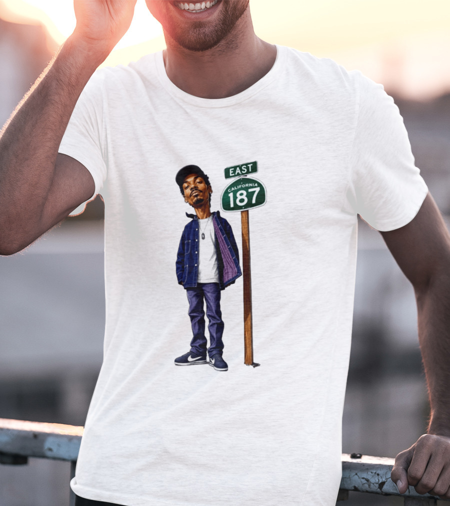 Snoop Dogg California 187 East Sign West Coast Hip Hop T-Shirt