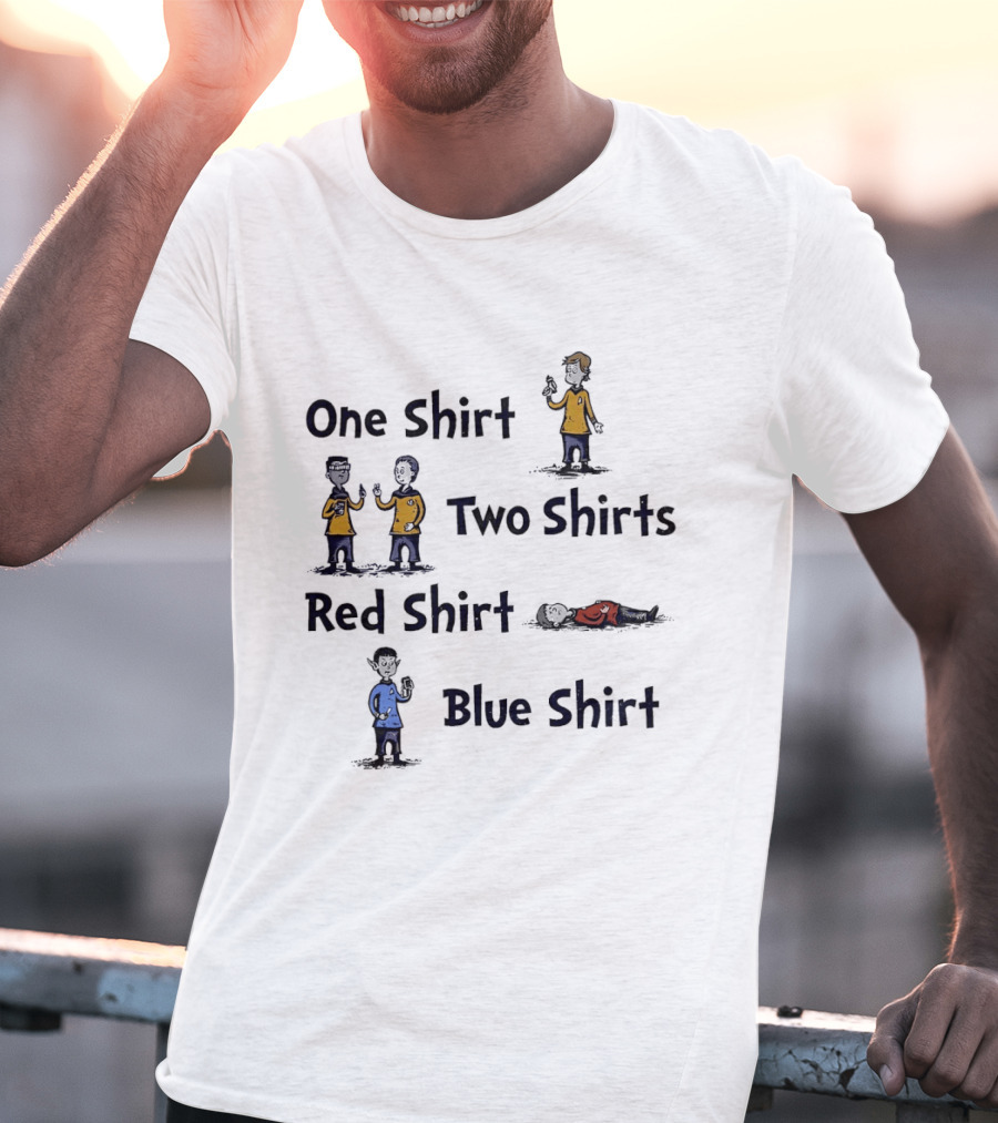 One Shirt Two Shirts Red Shirt Blue Meme T-Shirt