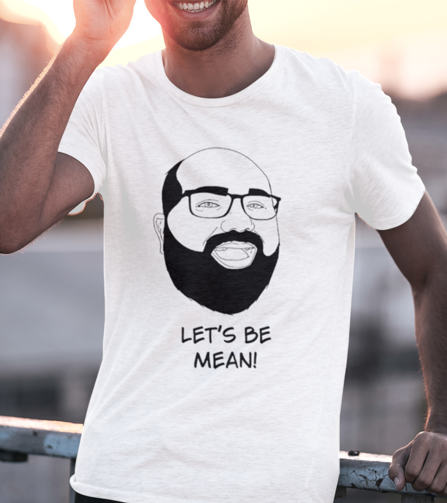 Vsauce Michael Stevens Let's Be Mean Text And Face T-Shirt