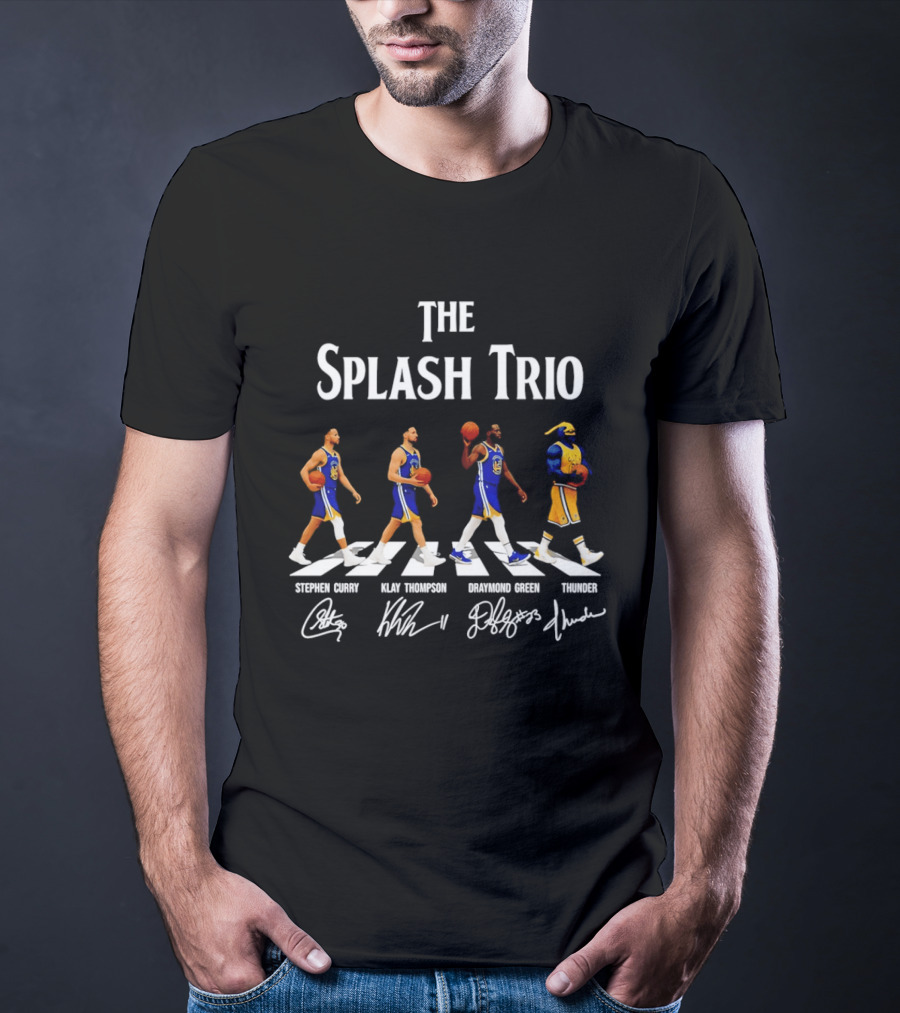 The Splash Trio Golden State Warriors Stephen Curry Klay Thompson Draymond Green Thunder T-Shirt