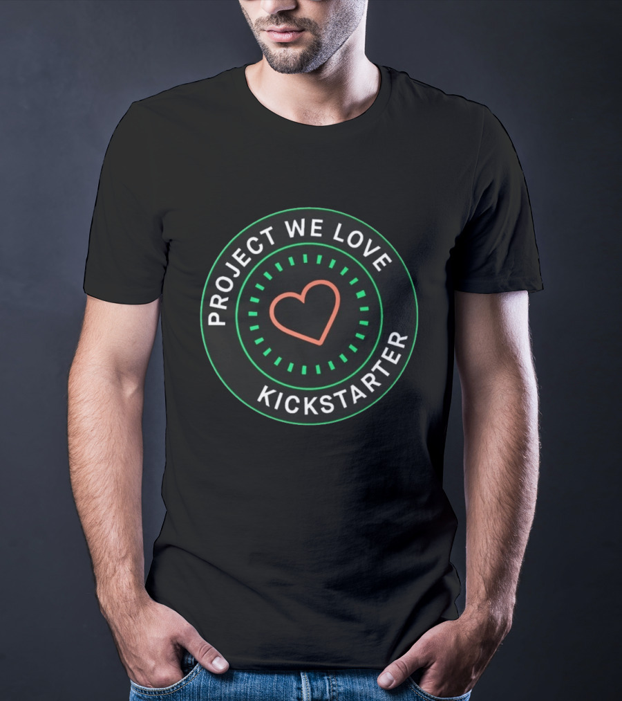 Project We Love Kickstarter Heart Badge Circular T-Shirt
