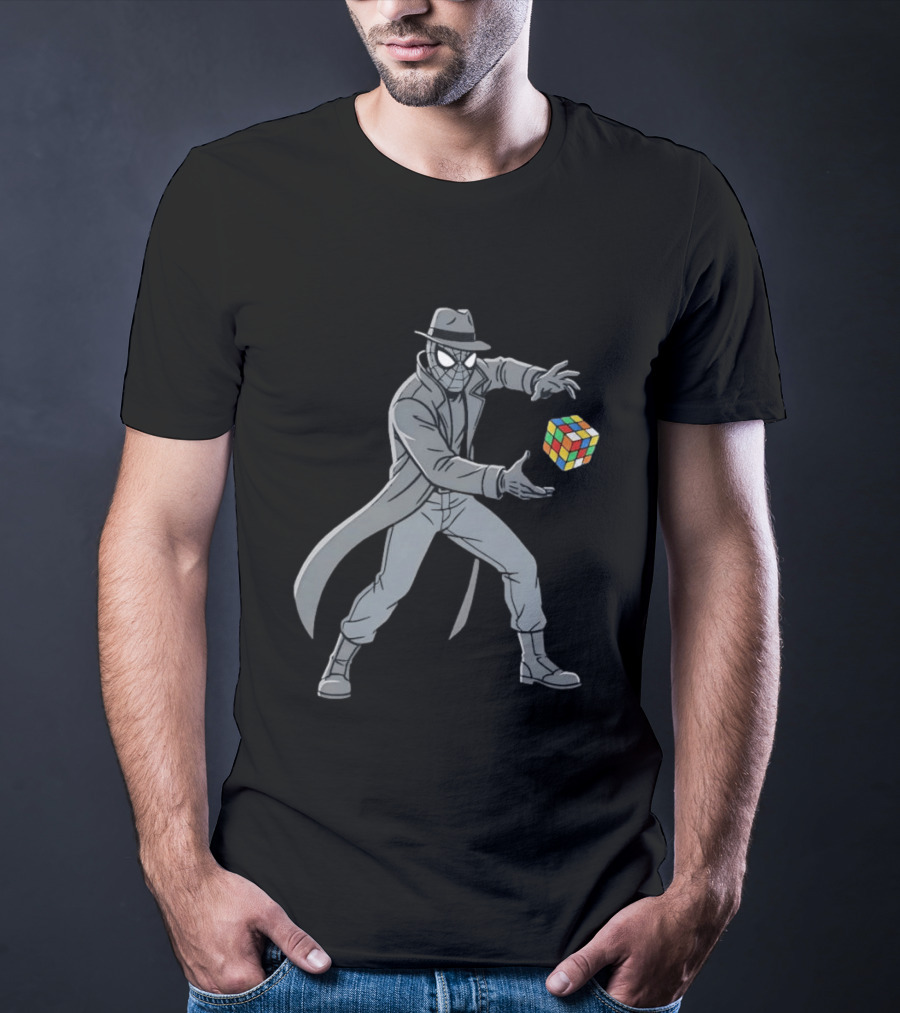 Spider Man Noir With Rubik's Cube Mastermind T-Shirt