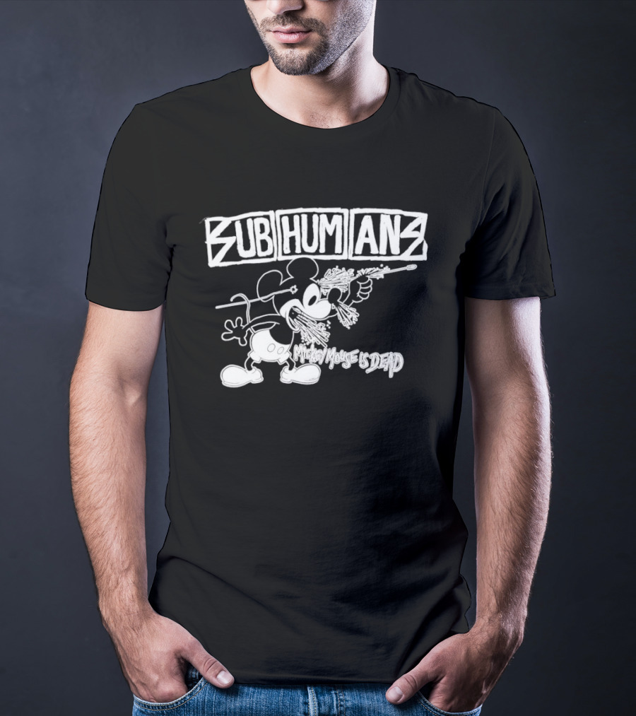 Subhumans Mickey Mouse Is Dead Punk Rock T-Shirt