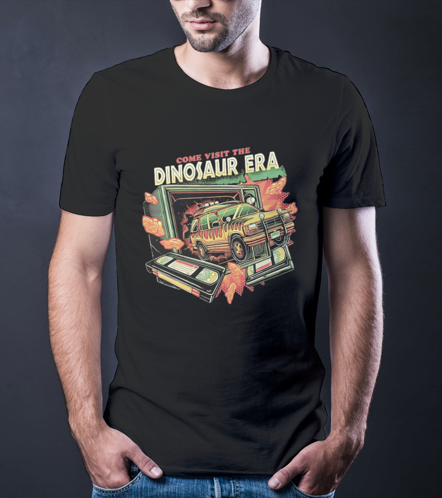 Come Visit The Dinosaur Era Jeep Bursting Through TV T-Shirt
