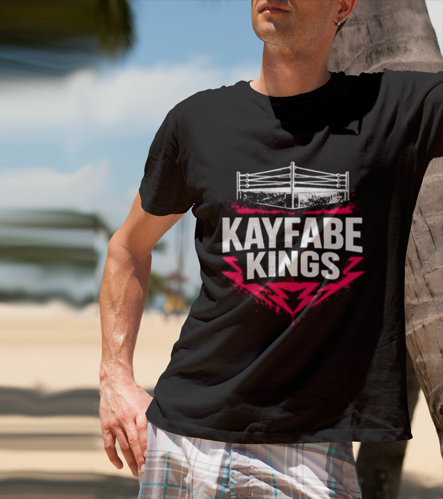 Kayfabe Kings Wrestling Ring WWE AEW Fans T-Shirt