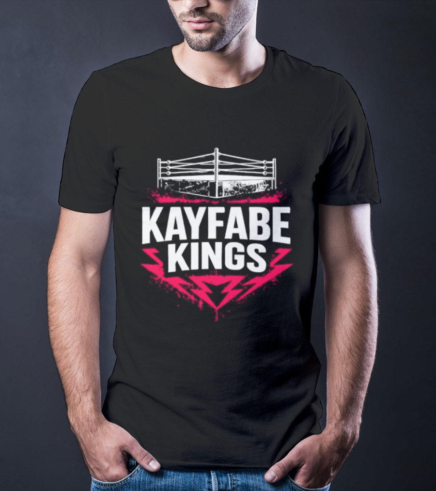 Kayfabe Kings Wrestling Ring WWE AEW Fans T-Shirt
