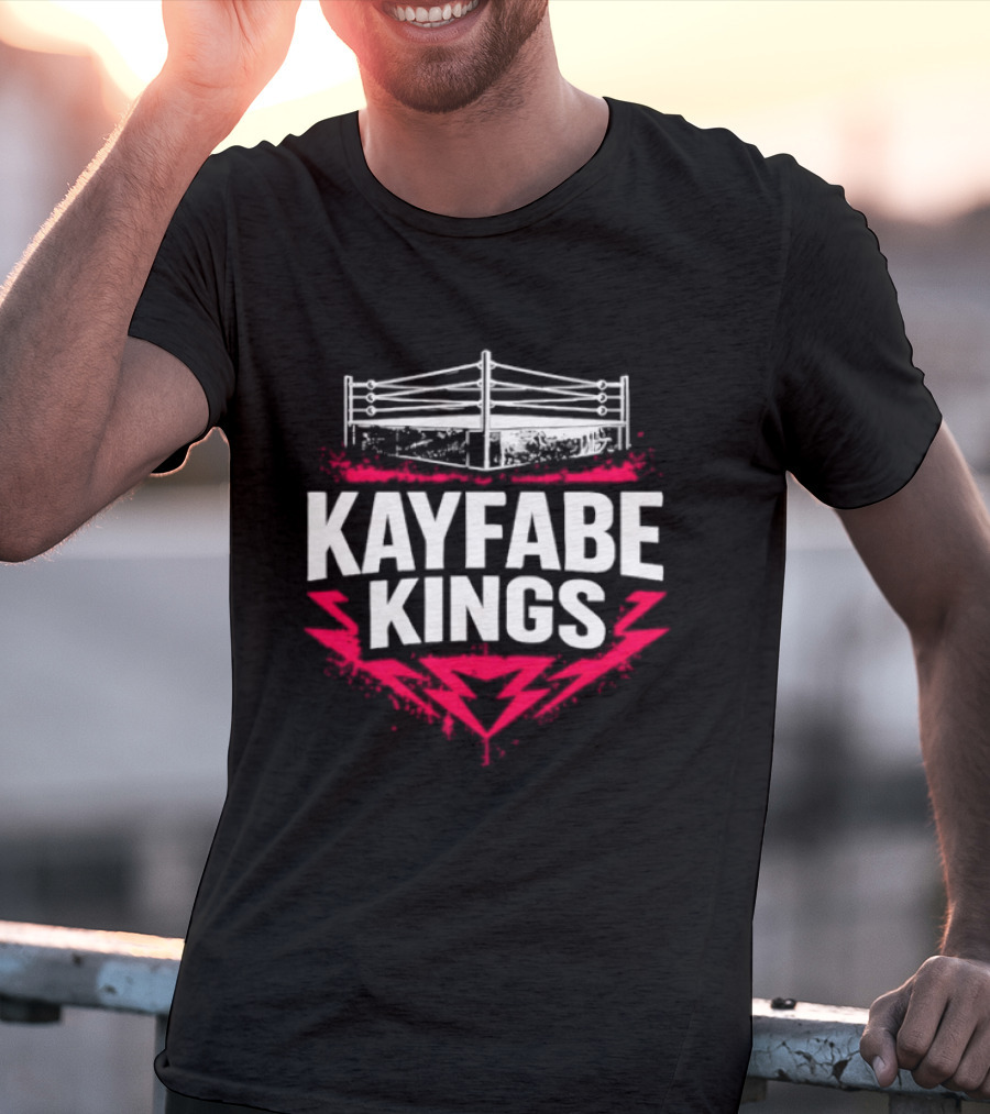 Kayfabe Kings Wrestling Ring WWE AEW Fans T-Shirt