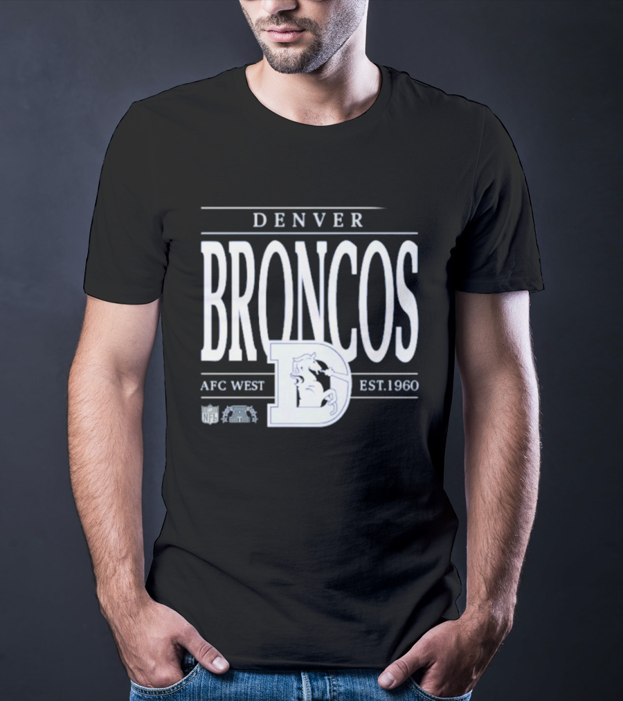 Denver Broncos AFC West Est 1960 NFL Football Retro D T-Shirt