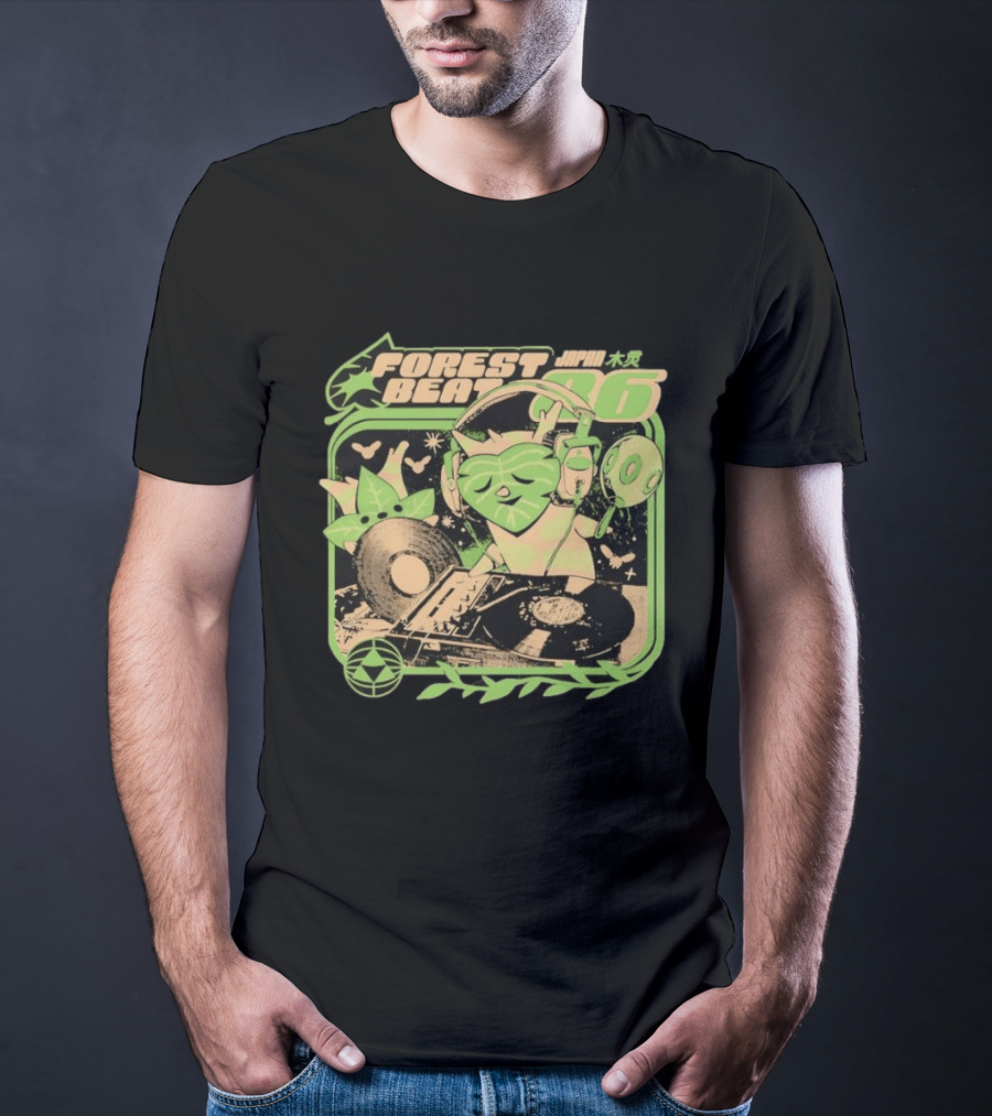 Forest Beat Korok DJ Vinyl Turntable Japan Music 86 T-Shirt