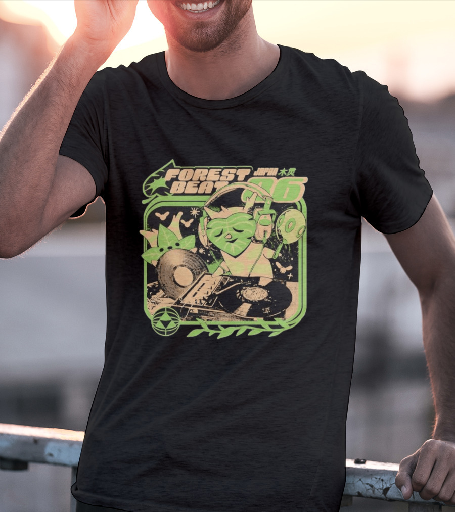 Forest Beat Korok DJ Vinyl Turntable Japan Music 86 T-Shirt