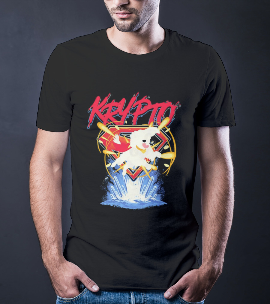 Krypto The Superdog With Superman Symbol And Skateboard T-Shirt