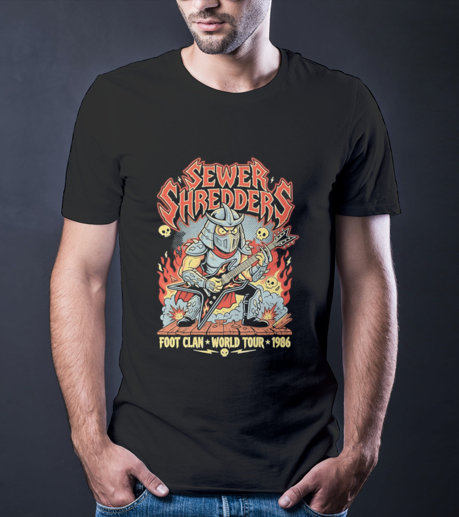 Sewer Shredders Foot Clan World Tour 1986 T-Shirt