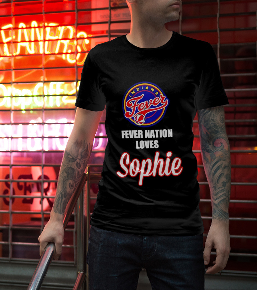 Indiana Fever Fever Nation Loves Sophie Basketball Team Support T-Shirt